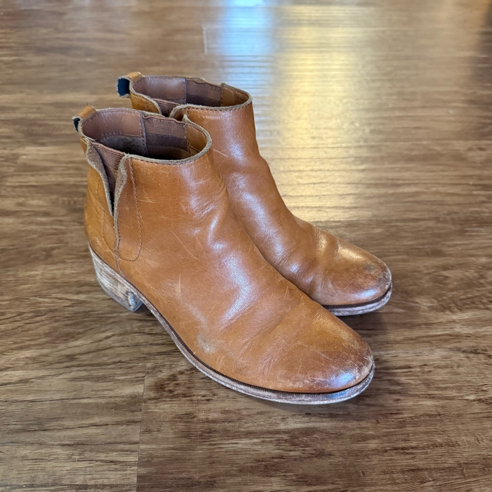 Kork-Ease Tan Leather Ankle Boots